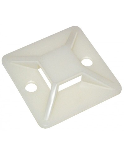 Площадка самоклеящаяся 30х30 под хомуты белая (100шт) IEK (UHP30-30-100) в Домодедово Аксессуары для кабель-канала Pintop.ru