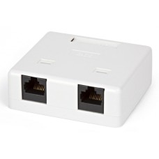 Розетка компьютерная RJ-45(8P8C) Hyperline SB1-2-8P8C-C6-WH