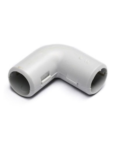 Угол 90° (из двух частей) для труб D16 мм, без галогена Экопласт 41216HF в Домодедово Повороты, муфты, тройники Pintop.ru