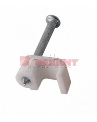 Крепеж кабеля плоский 8мм х 3мм (10шт/уп) REXANT 07-4207 в Домодедово Держатели, клипсы, скобы Pintop.ru