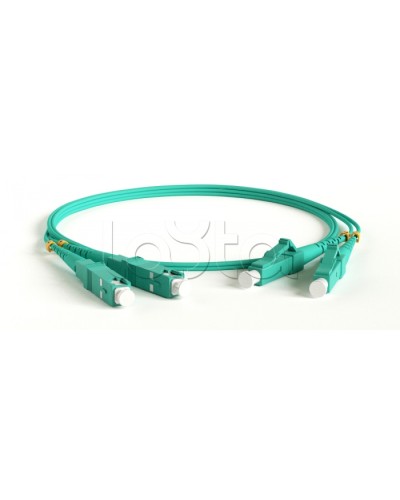 Патч-корд волоконно-оптический Hyperline FC-D2-503-LC/PR-SC/PR-H-3M-LSZH-AQ в Домодедово Патч-корды оптические Pintop.ru