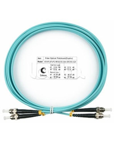 Патч-корд волоконно-оптический MM 50/125 duplex ST-ST LSZH (3 м) Cabeus FOP-50-ST-ST-3m в Домодедово Патч-корды оптические Pintop.ru