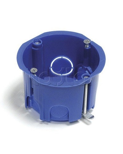 Коробка установочная для твер. стен D68x45 мм межцентр 71мм, IP20, синий Экопласт 44662 в Домодедово Распределительные коробки Pintop.ru