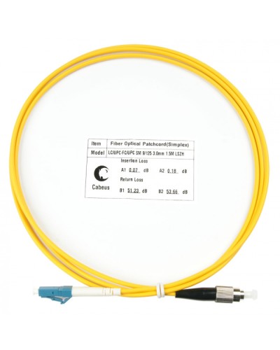 Шнур оптический simplex LC-FC 9/125 sm 1,5м LSZH Cabeus FOP(s)-9-LC-FC-1,5m в Домодедово Патч-корды оптические Pintop.ru