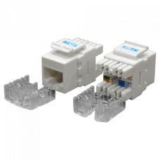 Модуль Keystone RJ45, Cat.6, UTP, 180 градусов, белый TWT (TWT-OK45UTP180/6-WH)