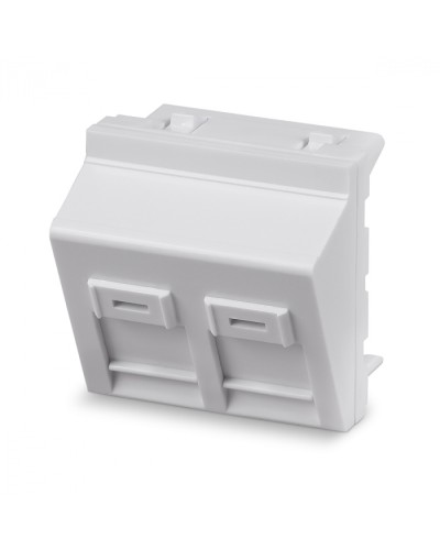 Вставка 45x45 (Mosaic) для 2 модулей формата Keystone Jack, угловая Cabeus (FP-A-45-2M) в Домодедово Модули Keystone Pintop.ru