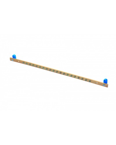 Шина заземления 19 (500 мм), 20 точек, 5 × 15 мм Eurolan 60A-14-11GR в Домодедово Аксессуары для стоек и шкафов Pintop.ru