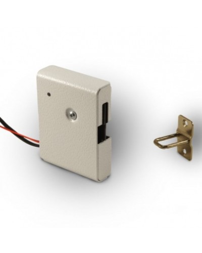 Замок электромеханический с толкателем и датчиком положения двери Promix-SM308.10.1 (белый) в Домодедово Электромеханические замки Pintop.ru