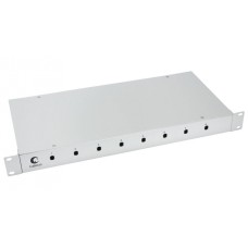 Бокс оптический 19", 1U на 8 ST/FC портов Cabeus FO-19-8ST