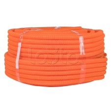 Труба гофр. ПНД тяжелая с протяжкой d20 мм (100 м) оранжевая EKF-Plast (tpnd-20-to)