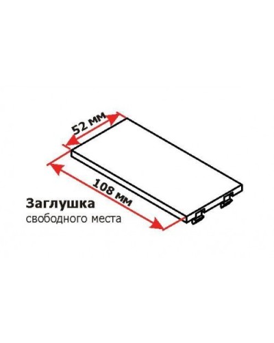 Заглушка двойная, для башенок и блоков, белая LANMASTER LAN-WA-P2XX-WH в Домодедово Коммутационные изделия Pintop.ru