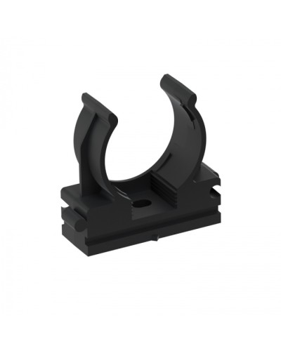 CFQ25 Держатель (клипса) для труб, для монтажного пистолета D25мм, цвет чёрный (10шт) Экопласт (41525-10BL) в Домодедово Держатели, клипсы, скобы Pintop.ru