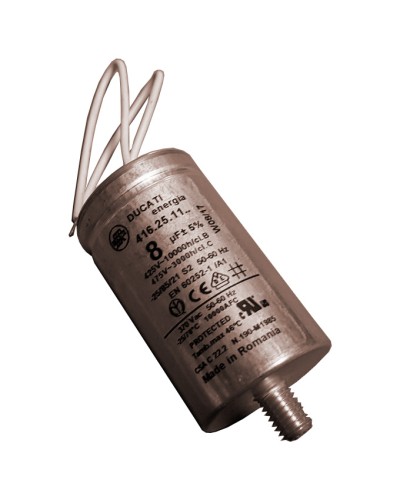 Конденсатор 8 мкФ с гибкими выводами и болтом Came 119RIR339 в Домодедово Запчасти для шлагбаумов и автоматики Pintop.ru