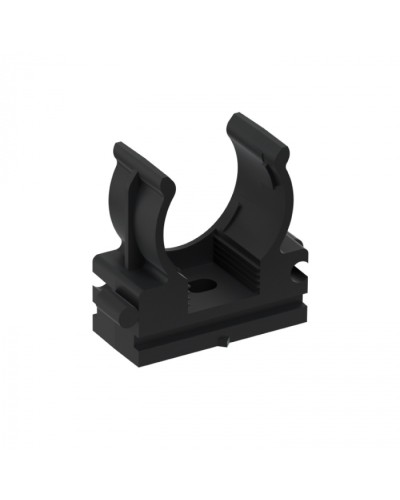 CFQ20 Держатель (клипса) для труб, для монтажного пистолета D20мм, цвет чёрный (10шт) Экопласт (41520-10BL) в Домодедово Держатели, клипсы, скобы Pintop.ru