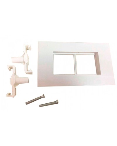 Суппорт с рамкой для короба 120х50 мм, 45х45 мм, белый LANMASTER (LAN-CT120-F45x45-WH) в Домодедово Коммутационные изделия Pintop.ru