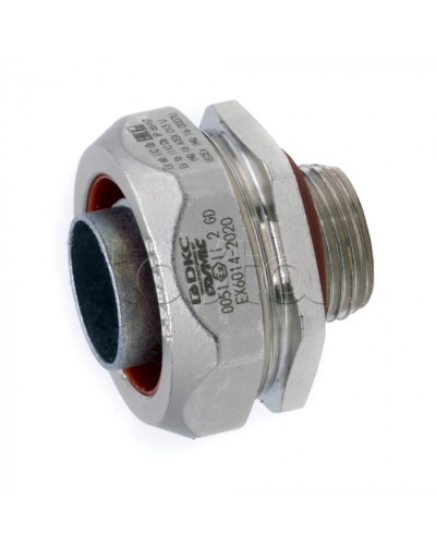 Взрывозащищенная Ex e муфта металлорукав-коробка. DN20 мм. M20х1,5.Никелированная латунь. IP66/6 (EX6014-2020) в Домодедово Повороты, муфты, тройники Pintop.ru