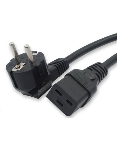 Кабель питания 1,8 м Hyperline PWC-IEC19-SHM-1.8-BK в Домодедово Патч-корды и пигтейлы Pintop.ru