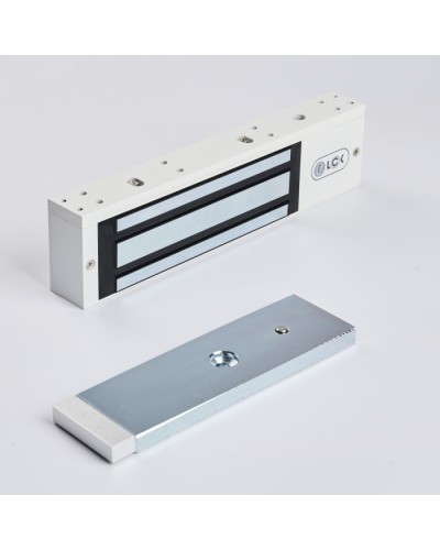 R-Lock RL-EM350-LSW - Электромагнитный замкок, 350кг, DC12/24B, цвет белый, RAL9016(белый), два датчика втроены в корпус замка: датчик Холла и магнито-контактный датчик в Домодедово Электромагнитные замки Pintop.ru