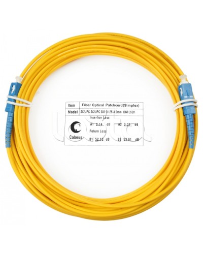 Шнур оптический simplex SC-SC 9/125 SM 15 м LSZH Cabeus FOP(s)-9-SC-SC-15M в Домодедово Патч-корды оптические Pintop.ru