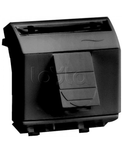 Компьютерная розетка RJ-45, кат.6A 8P8C, Hyperline, Dual IDC: 110&Krone Brava, черн., 2мод DKC 77679N в Домодедово Розетки компьютерные и телефонные Pintop.ru