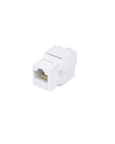 Вставка Keystone Jack RJ-45(8P8C), категория 5e, 110 IDC, угол заделки 180 градусов, без инструмента (Toolless), белая в Домодедово Модули Keystone Pintop.ru