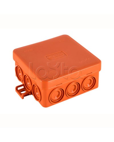 JBL085 Коробка огн. E110, о/п 85х85х38мм, без галогена, 12 вых., IP55, 5P, (0,15-6,0 мм2), цвет оранж. Экопласт (43785HF) в Домодедово Коробки (ОКЛ) Экопласт Pintop.ru