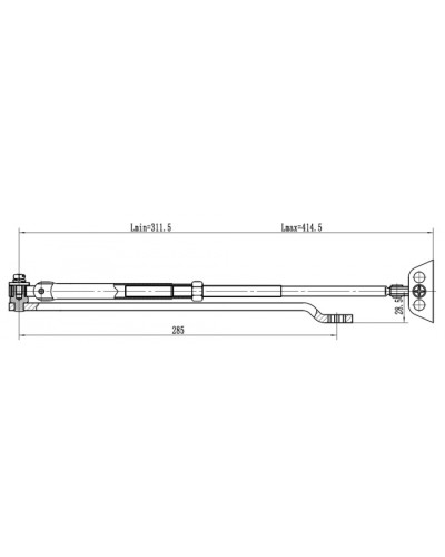Рычаг удлиненный Vizit Рычаг-503 LONG в Домодедово Дополнительное оборудование для СКУД Pintop.ru