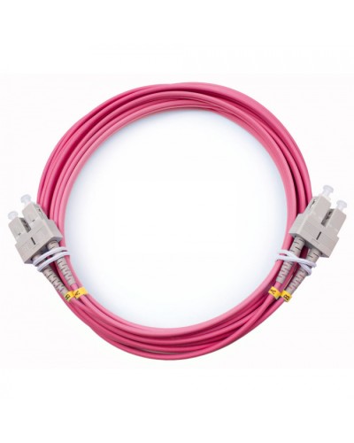 Шнур оптический duplex SC-SC 50/125 mm OM4 5м LSZH Cabeus FOP-50-OM4-SC-SC-5m в Домодедово Патч-корды оптические Pintop.ru