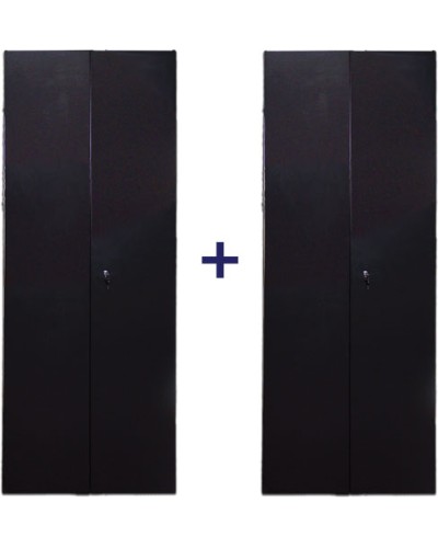 Комплект дверей 42U, 800 мм, черный, передняя - распашная металл, задняя - распашная металл TWT TWT-CBB-DR42-8x-S-M1 в Домодедово Аксессуары для стоек и шкафов Pintop.ru