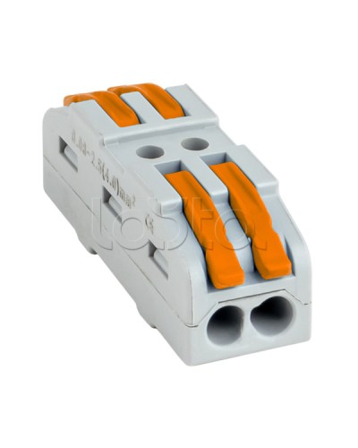Строительно-монтажная клемма СМК 222-422 проходная 2 полюса 0,08-4мм2 (25шт.) EKF PROxima (plc-smk-422) в Домодедово Клеммные колодки Pintop.ru