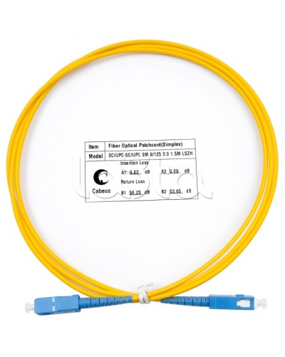 Шнур оптический simplex SC-SC 9/125 SM 1,5 м LSZH Cabeus FOP(s)-9-SC-SC-1,5M в Домодедово Патч-корды оптические Pintop.ru