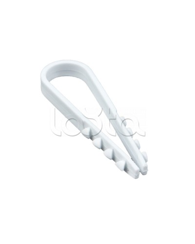 Дюбель-хомут для круглого кабеля (11-18мм) белый (50шт.) EKF PROxima (plc-ncs50-11x18w) в Домодедово Стяжки-хомуты Pintop.ru