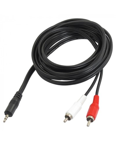 Шнур 3.5 мм стерео штекер - 2 RCA 7 м (10шт/уп) REXANT 17-4206 в Домодедово Коннекторы Pintop.ru