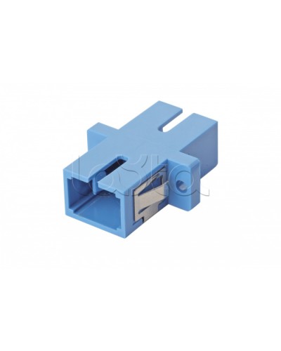 Оптический адаптер OS2, симплекс SC, с фланцами, синий Eurolan (36A-S2-SC-02BU) в Домодедово Проходные адаптеры и розетки оптические Pintop.ru