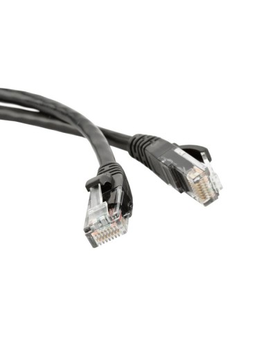 Патч-корд RJ45 - RJ45, 4 пары, UTP, категория 5е, 1 м, черный, LSZH LANMASTER LAN-PC45/U5E-1.0-BK в Домодедово Патч-корды и пигтейлы Pintop.ru