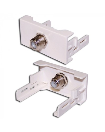 Вставка Mosaic 22.5x45 с RF-адаптером F-81, белая LANMASTER (LAN-WA-LP-RF-WH) в Домодедово Коннекторы и разъемы Pintop.ru