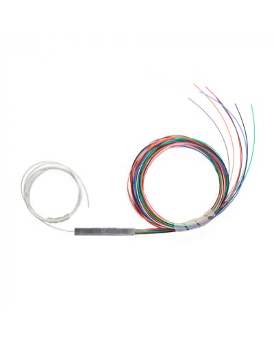 Разветвитель план 1х8 не окон 9/125 вывод 1.5м буфер 0.9 мм 1260/1650 Cabeus (FCT-PLC-1/8-9-1.5-0.9) в Домодедово Оптические разветвители (сплиттеры) Pintop.ru