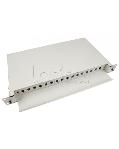 Бокс оптический 19, 1U на 16 SC/2xLC портов Cabeus ODF-19-16-SC в Домодедово Кросс оптический Pintop.ru