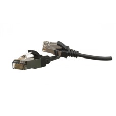 Патч-корд S/FTP Hyperline (PC-LPT-SFTP-RJ45-RJ45-C6-1M-LSZH-BK)