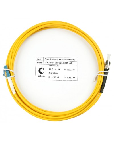 Шнур оптический simplex LC-ST 9/125 sm 20м LSZH Cabeus FOP(s)-9-LC-ST-20m в Домодедово Патч-корды оптические Pintop.ru