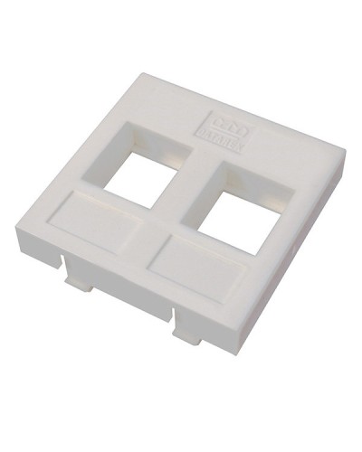 Адаптер Mosaic 45 х 45 мм для модуля Keystone, 2 порта, белый Datarex DR-5303 в Домодедово Коммутационные изделия Pintop.ru