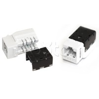 Вставка Keystone Jack RJ-45(8P8C), категория 6A, 110 IDC красная Hyperline (KJNE-8P8C-C6A-90-RD)