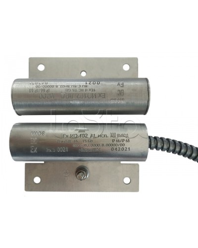 Извещатель охранный точечный магнитоконтактный взрывозащищённый Магнито-контакт Ех ИО102 Al исп.300 вывод с магнитом М-200 1Ex d IIC T6 Gb (кабель 2х0,75) в Домодедово Извещатели охранные (Ex) Pintop.ru