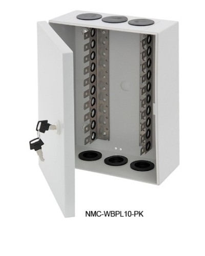 Щит распределительный настенный 10 плинтов NIKOMAX (NMC-WBPL10-PK) в Домодедово Щиты электрические Pintop.ru