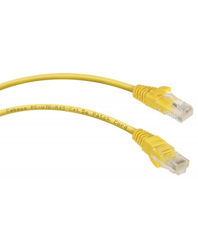 Патч-корд UTP, категория 5e, 0.15 м, неэкранированный, желтый Cabeus PC-UTP-RJ45-Cat.5e-0.15m-YL в Домодедово Патчкорды (медные) Pintop.ru