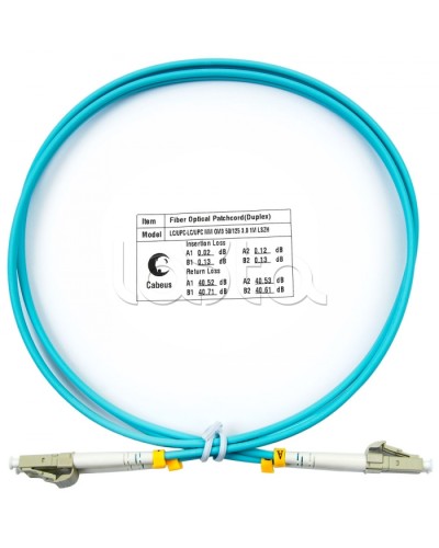 Патч-корд волоконно-оптический MM 50/125 duplex LC-LC LSZH (1м) Cabeus FOP-50-LC-LC-1m в Домодедово Патч-корды оптические Pintop.ru