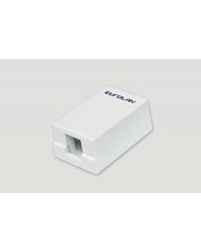 Коробка настенная EuroLan 12B-00-01WT в Домодедово Розетки компьютерные и телефонные Pintop.ru