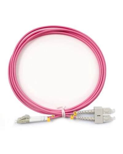 Шнур оптический duplex LC-SC 50/125 mm OM4 2м LSZH Cabeus FOP-50-OM4-LC-SC-2m в Домодедово Патч-корды оптические Pintop.ru
