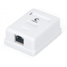 Розетка компьютерная RJ-45(8P8C), категория 6, экранированная, одинарная, внешняя, Krone type Cabeus WS-8P8C-Cat.6-SH-1