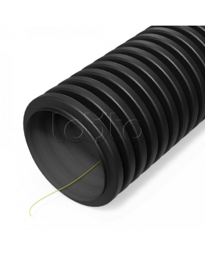 Труба гофрированная двустенная ПНД гибкая тип 450 (SN16) стойкая к ультрафиолету с/з черная d75 мм (50м/уп) Промрукав (PR15.0311) в Домодедово Труба гофрированная Pintop.ru
